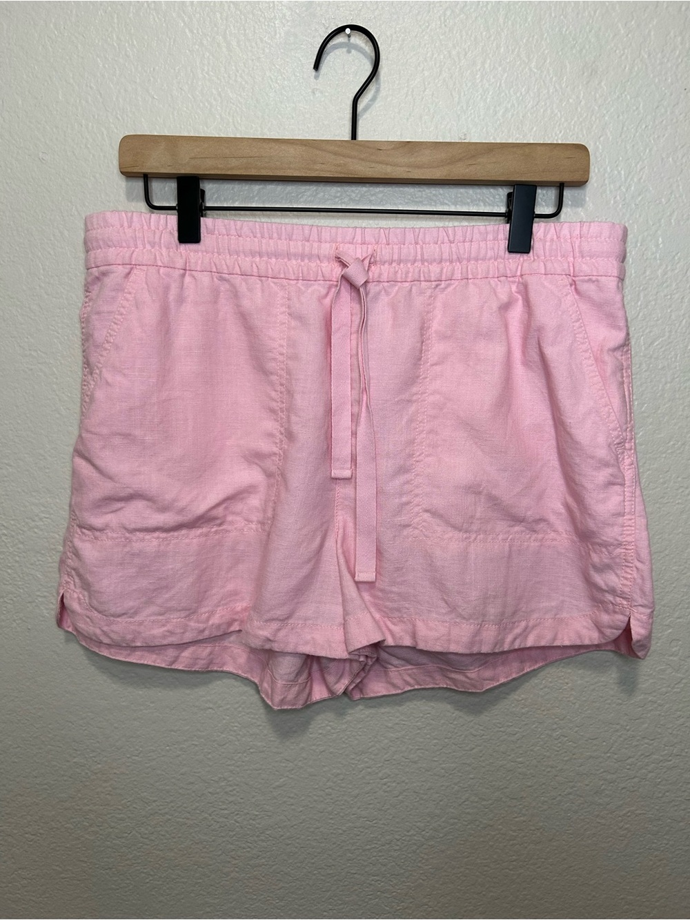 J.Crew Seaside Linen Blend Drawstring Shorts Light Pink Size Medium